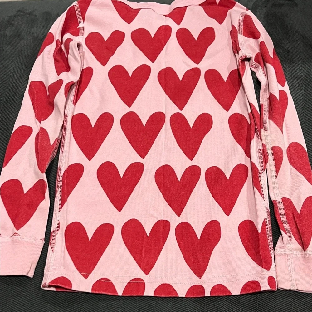 Hanna Andersson  Pink & Red Heart Pajama Set - Long Sleeve